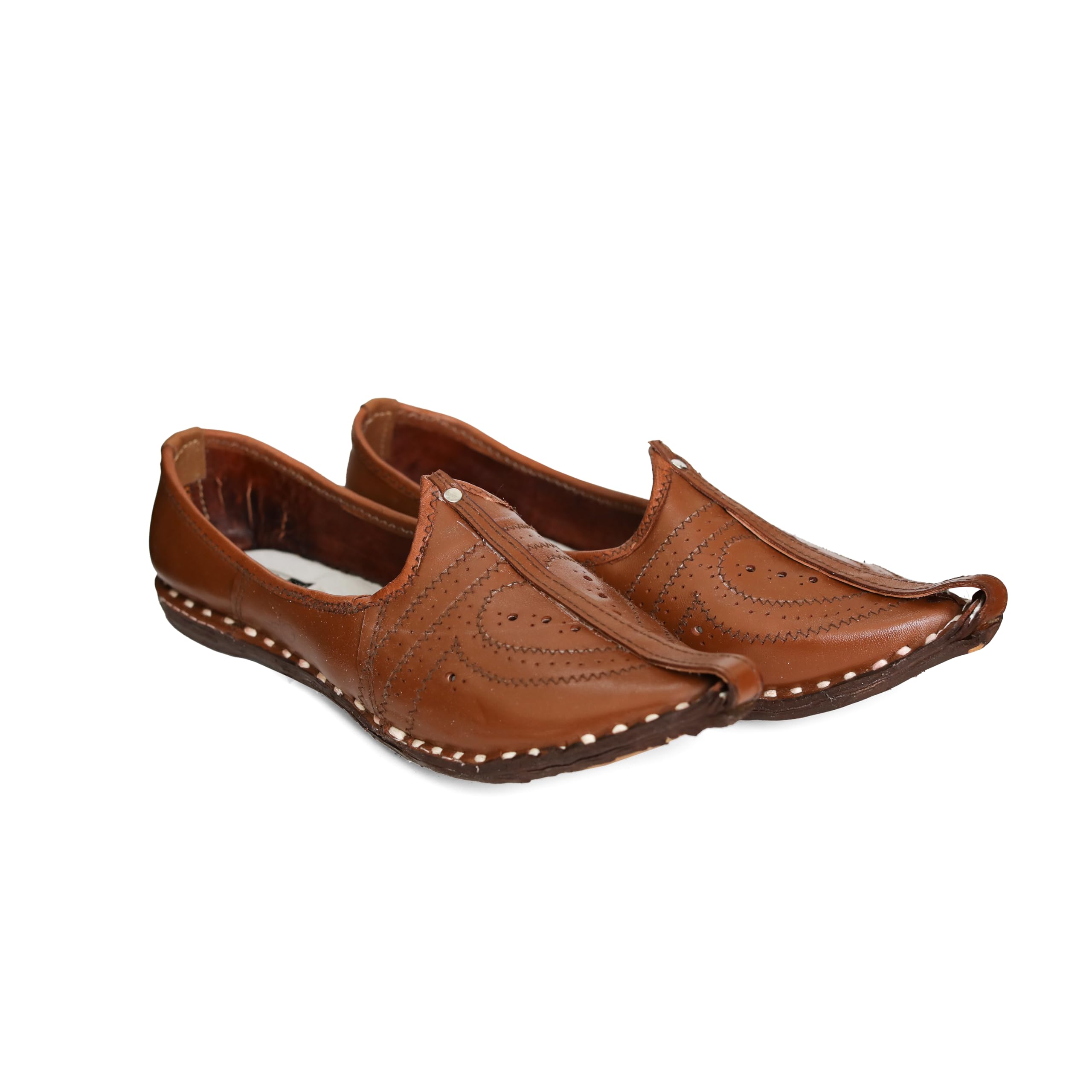 Yash&Co. Men's Traditional Ethnic Leather Juttis Mojaris | Latest Jutis for Men-image-1