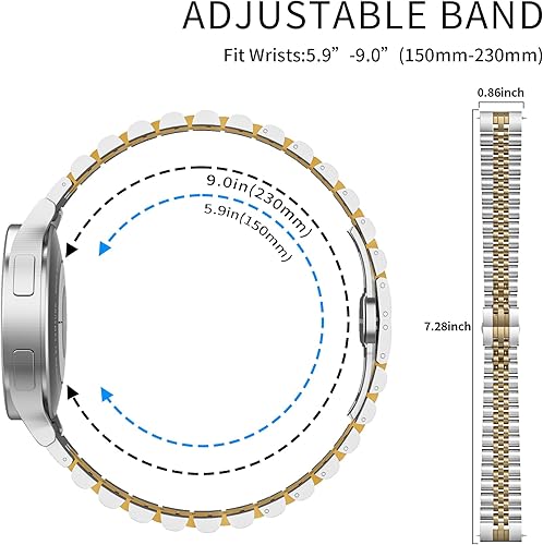 Miniatura 4 de Correa compatible con Samsung Galaxy Watch 654 de 1.575 pulgadas, 1.732 pulgadas, Watch 64 Classic de 1.772 pulgadas, 1.654 pulgadas, 1.812