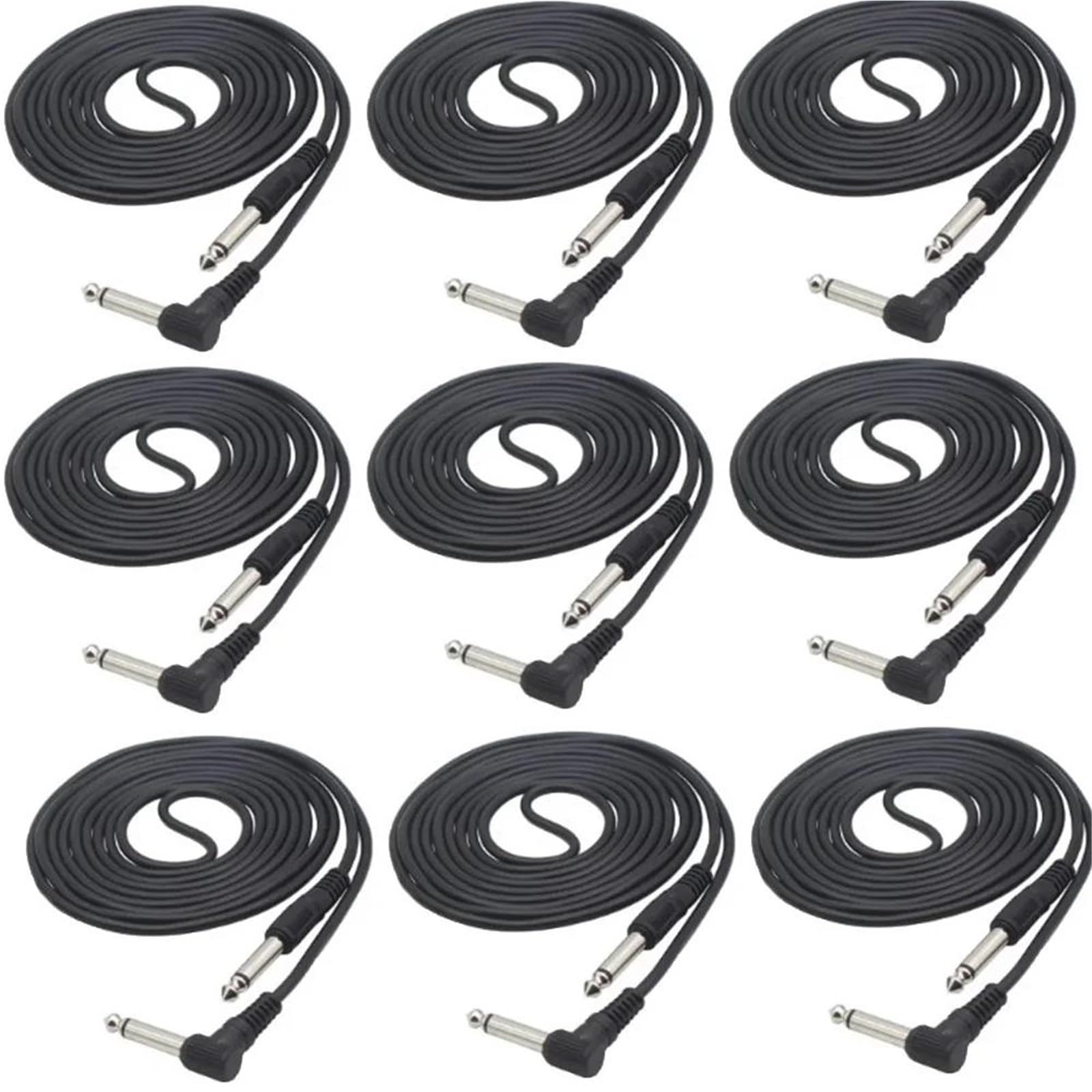 Profesjonalny Kabel Do Gitary Kabel 300CM Wyjście 6,35 Podłączenie Do Elektrycznej Gitary Basowej Redukcji Szumów Instrumentu Klawiszowego(9 Pcs)