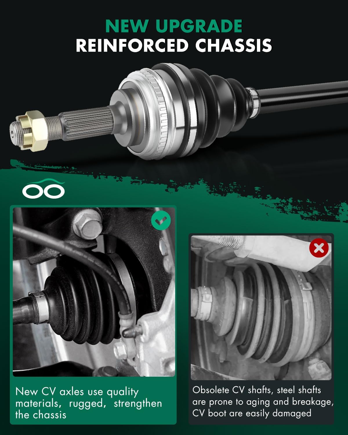 SCITOO CV Axle Shaft Assembly Front Left Right fits for Toyota Camry Solara 2.2L 2PC 1992-2001