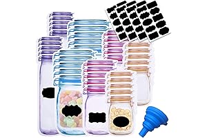 81-Piece Reusable Mason Jar Bags