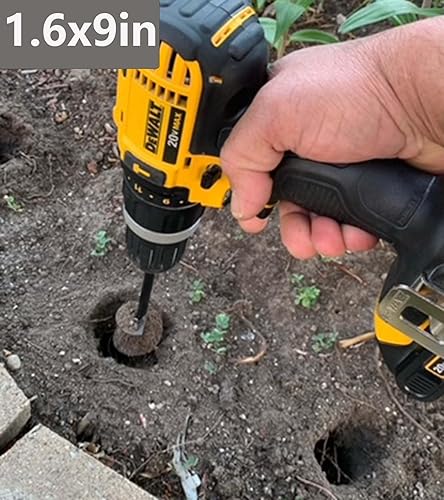 Miniatura 68 de TCBWFY Broca de taladro de 2 x 32 pulgadas para plantar – Taladro de jardín de mango largo fácil – Augers para plantas de bulbos y ropa de cama