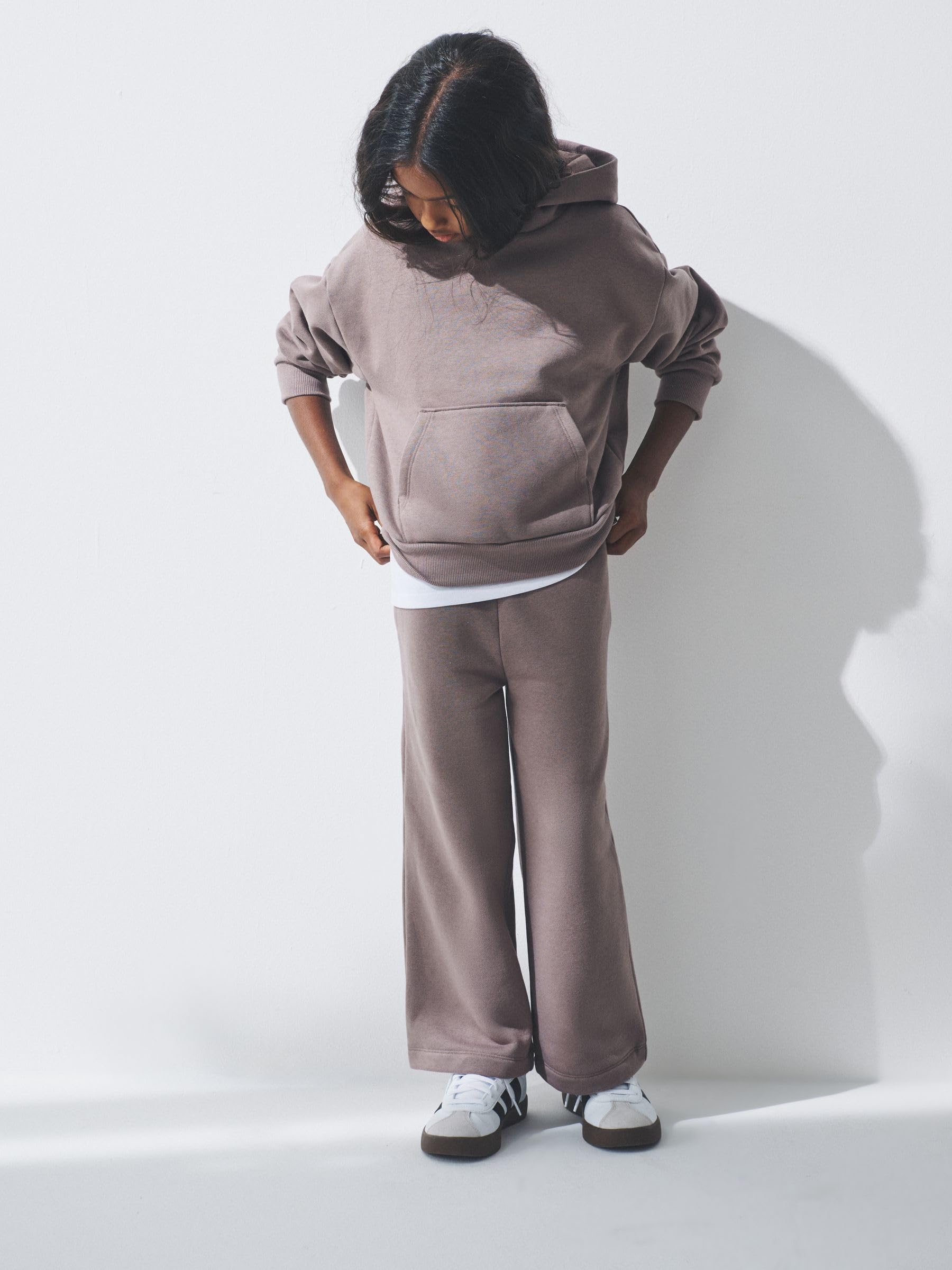 THE SET Mädchen t Sweatshirts und Jogginghose mit weitem Bein, 2er-Pack