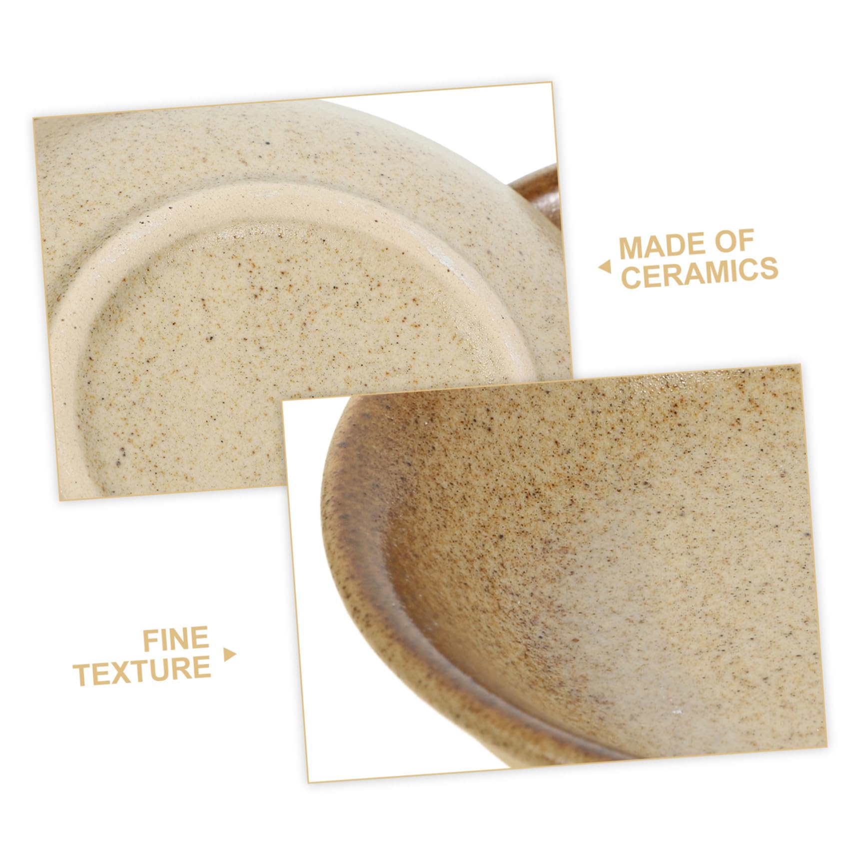 6 Keramik Dipschalen Beige, Stapelbare Kleine Saucenschalen für Sushi