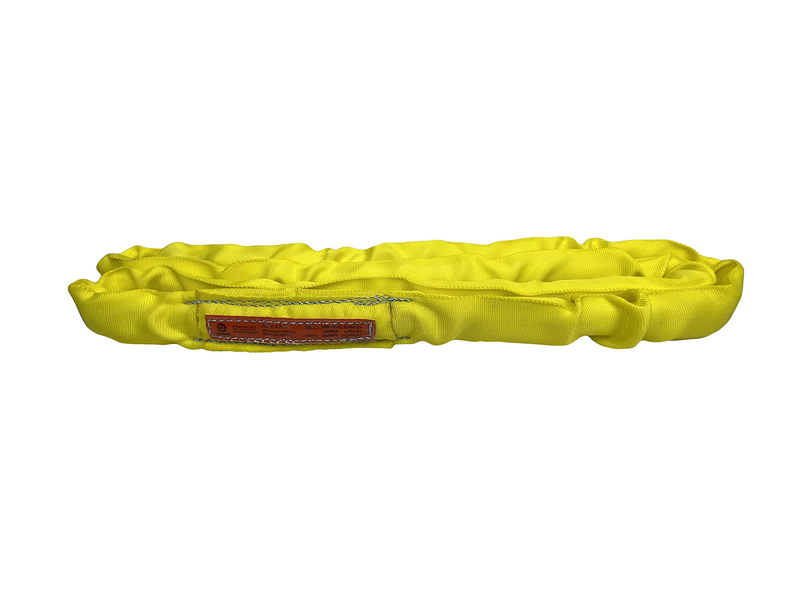 Power Lift PL3x10' Yellow Polyester Round Sling (8,400 lb. Vertical Capacity)| Various Sizes in Listing | Kennedy Wire Rope & Sling Co. | Proudly