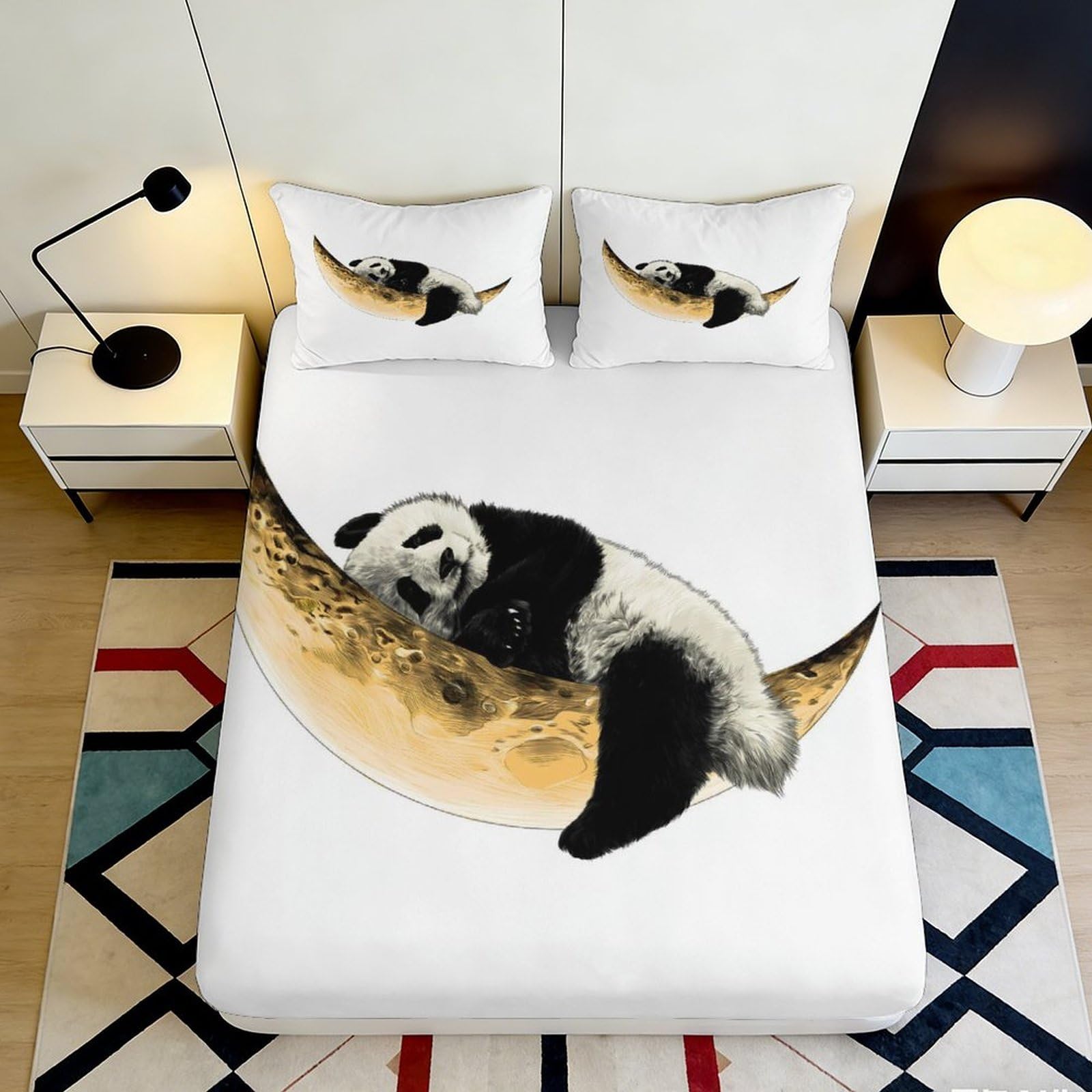 3D Printed Raccoon Pattern Fitted Sheet Microfiber Deep Pocket Bedroom Bedding Non-Slip Raccoon Mattress Fitted Cover Washable Mattress Protector 90x200x25cm