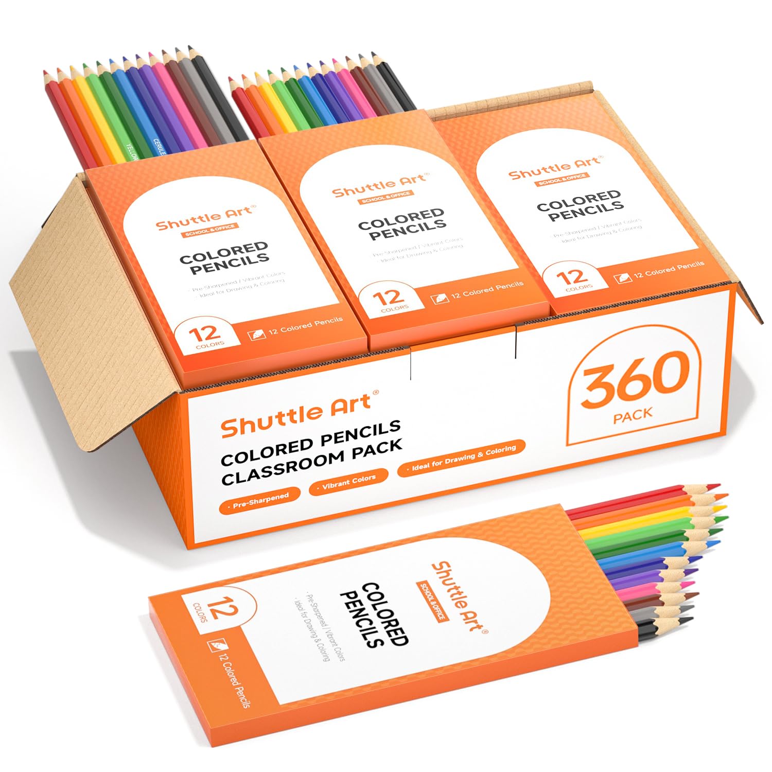 Shuttle Art 360 Bulk Colored Pencils