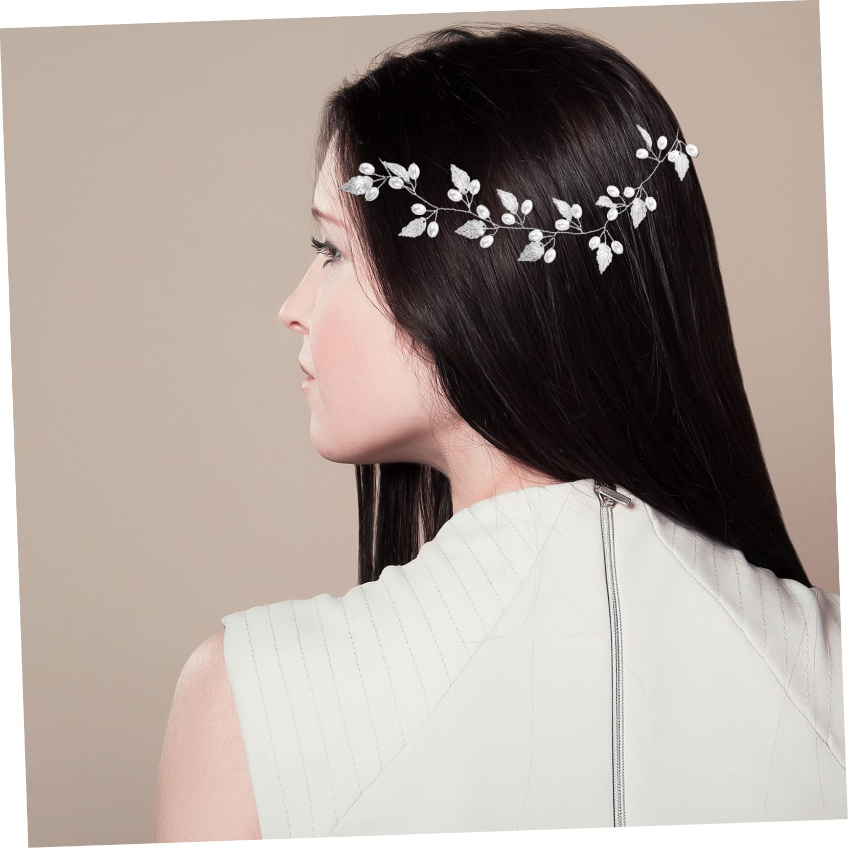 FRCOLOR 5 Piezas De Accesorios Para El Cabello De Novia Diadema De Boda Con Hojas Tocado Plateado Para Mujer