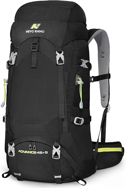 NEVO RHINO 50L/60L/80L Internal Frame Backpack,Ultralight waterproof Daypack for Hiking, Camping