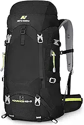 N NEVO RHINO Mochila de caminhada com estrutura interna 50/60/65/70/80L, mochila de acampamento para alpinismo, mochila para o dia a dia, capa de chuva à prova d'água