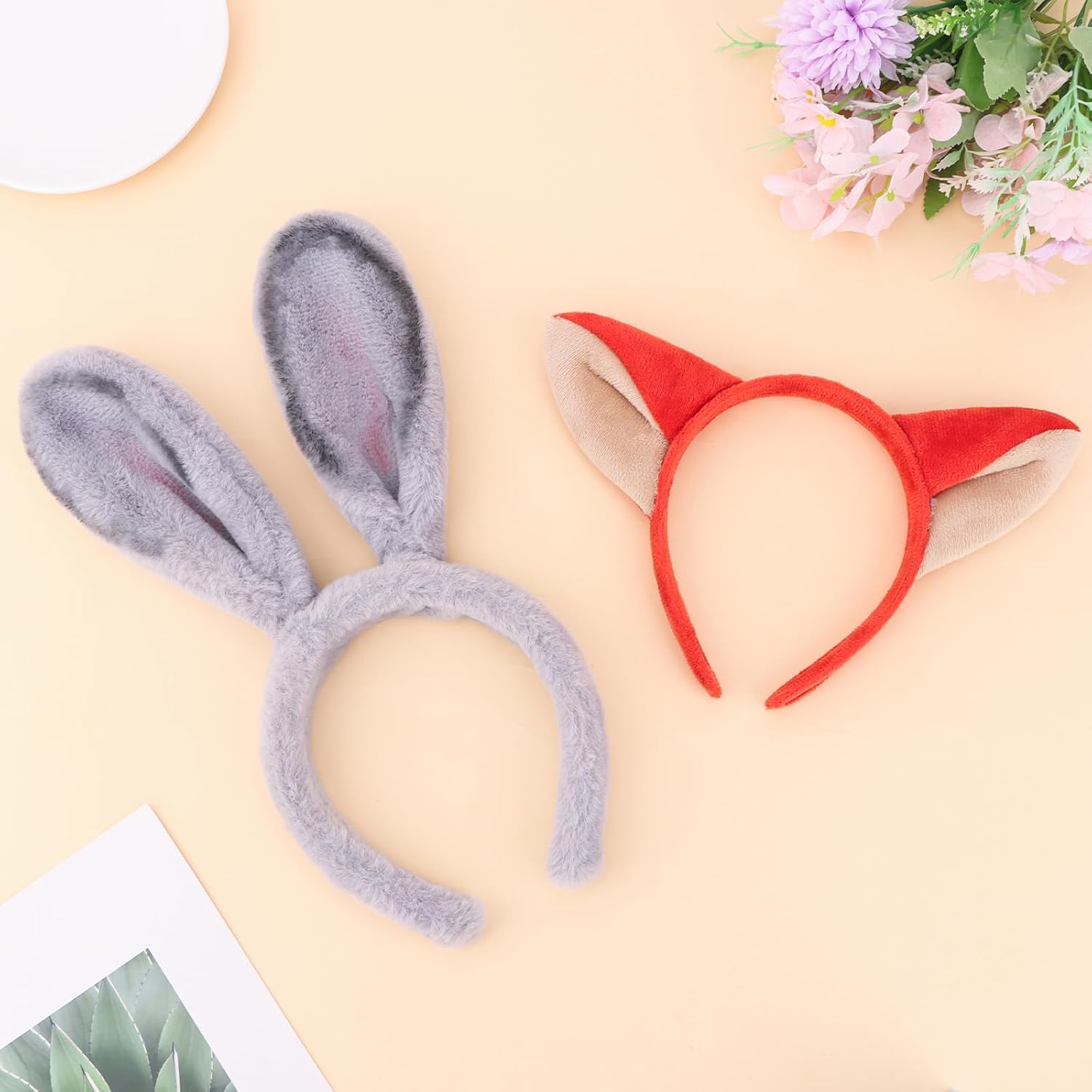 Fox Ears Headband Orange Fox Ears Animal Headband Adult Halloween Cosplay Foxy Accessories - Image 7