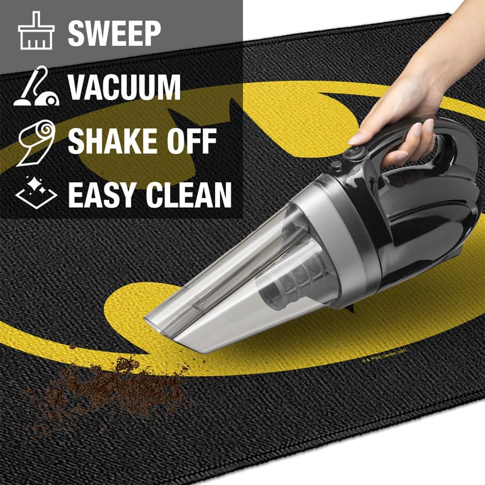 Anti-Slip Indoor Doormat, 20” x 31.5” Batman Batman Symbol, Floor Mat for Inside Entry Way/Back Door Garage Mudroom Home and Office, Low Profile