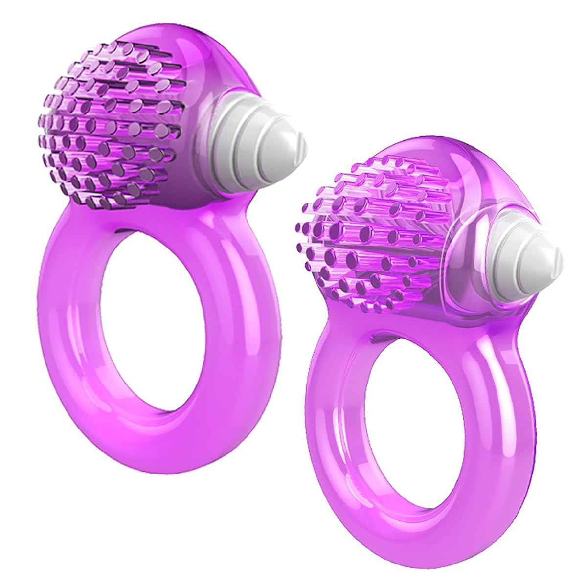 コックリング ペニスリング 電動バイブ TPE製 振動 防水 ペニス リング バイブ 男性向け 大人のおもちゃ アダルトグッズ 男性用 ぺにすリング パープル２点セット
