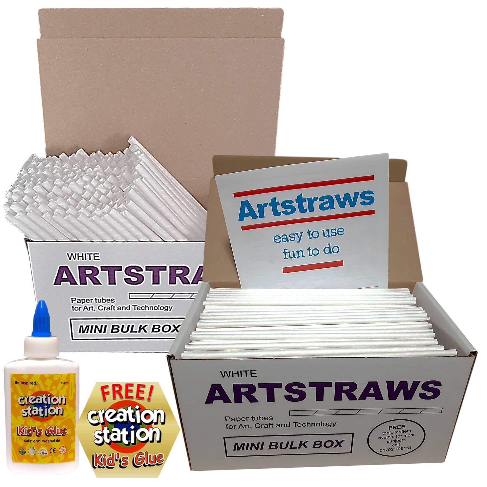 Buy Artstraws White Paper Straws Maxi School Bulk Box Pack for Craft