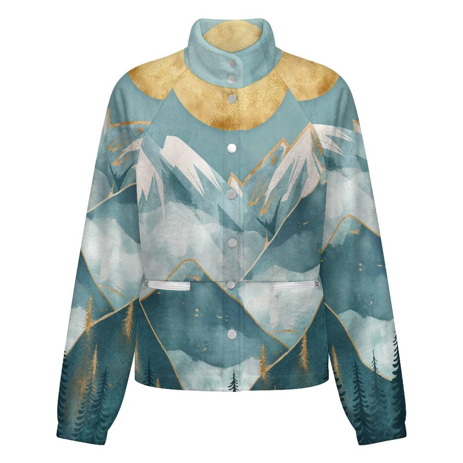 OFFSUM Veste Polaire Pour Femme - Montagne Abstraitemanteaux D'Automne Et D'Hiver Grandes Tailles, Cardigans, Vêtements Streetwear Tendance Pour La Randonnée Et Les Activités De Plein Air, Coupe