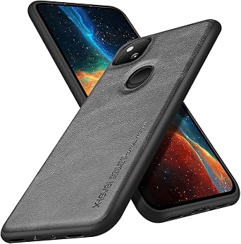 جراب X-level لهاتف Pixel 4a غير مناسب لهاتف 4A 5G،جراب واقي من الصدمات مصنوع من الجلد الناعم المقاوم للخدش لهاتف Pixel 4a باللون الرمادي