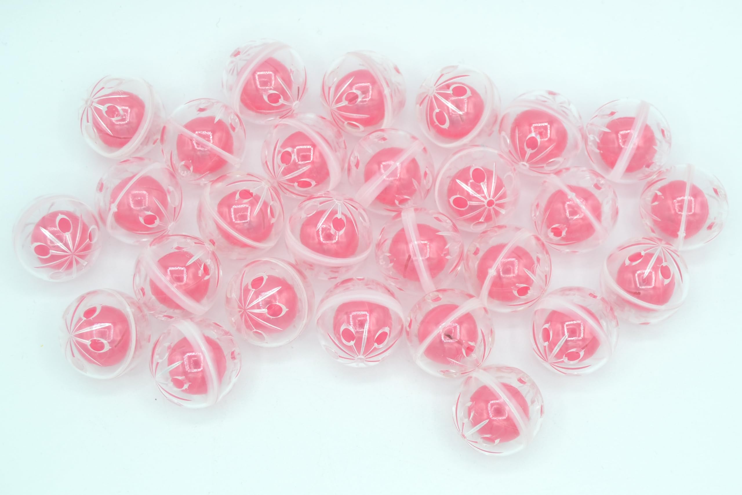 celloexpress Jingle Chimes 2.6cm / 26mm for Inside Soft Toys - Teddy Bear & Soft Toy Making Replacement Part - Pink Pack of 25