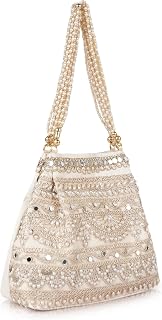 PLANX Velvet Stylish Embroidery Unique Design Traditional Wedding Party Handheld Potli Bag For Women Price In India