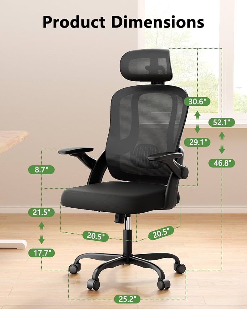 office worker✨ WorkSmart, Mesh Screen Seat and Back Chair, chrome base