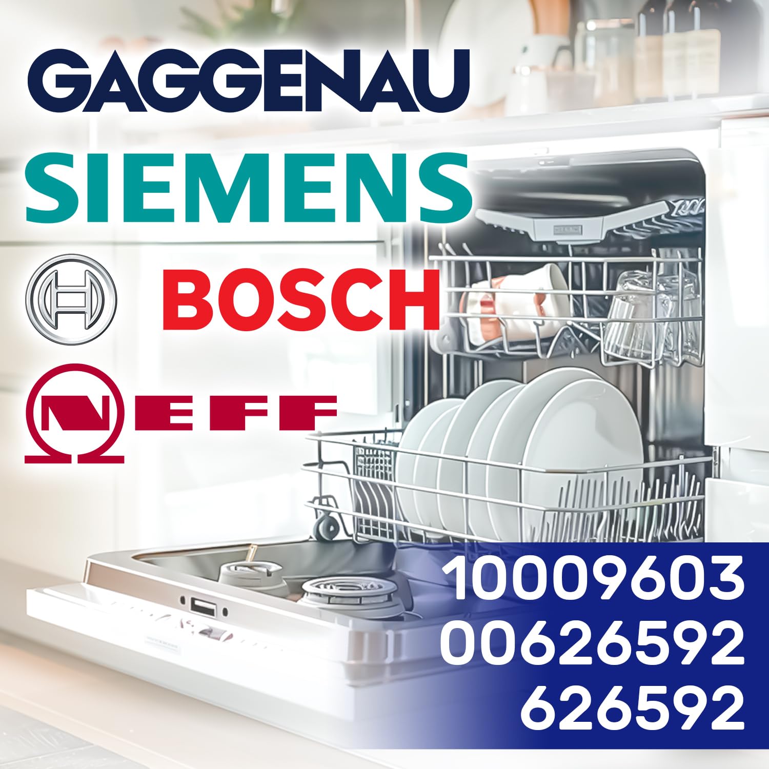 Kit di Montaggio per Fissare Porta di Lavastoviglie da Incasso con Codice Originale 10009603 00626592 626592 per Bosch per Siemens - MADE IN GERMANY - MONTERAL
