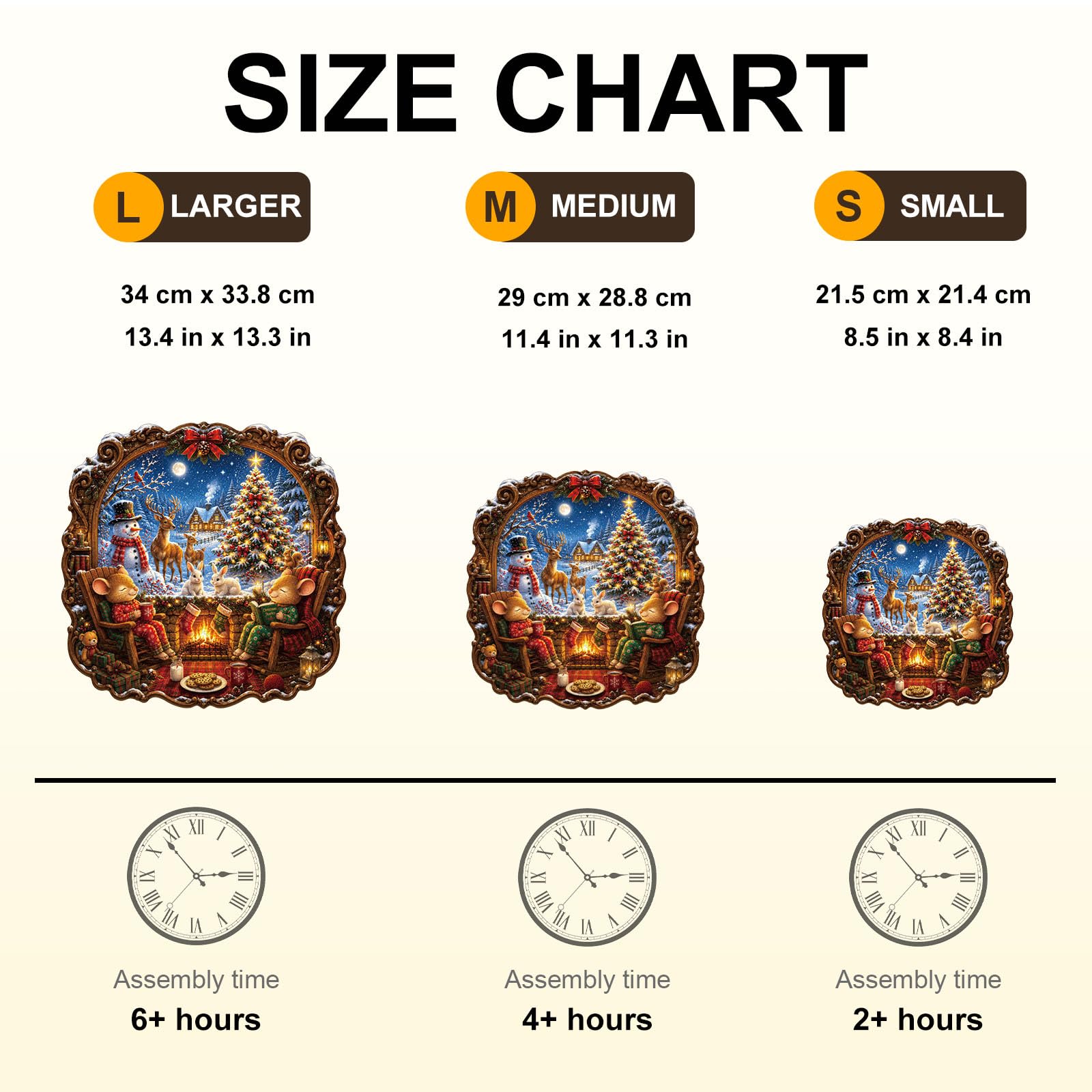 Puzzles en bois pour adultes, Snowy Wonder Puzzle de Noël 34 x 34 cm 275 | Pièces uniques en forme d'animal - Puzzle amusant - Cadeau de Noël et d'anniversaire pour homme et femme - Jeu de famille
