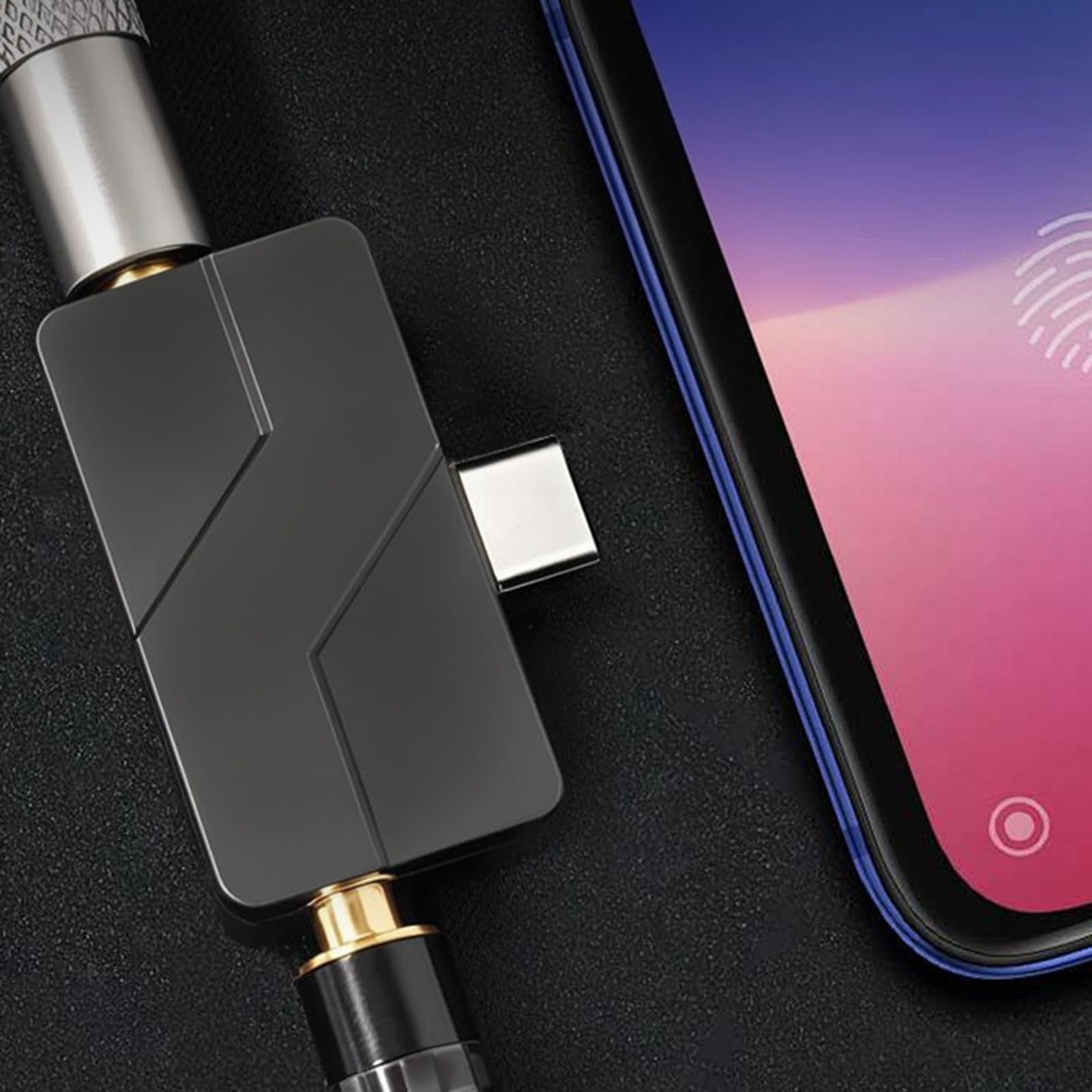 Adattatore per cuffie HiFi da USB C a 3,5 mm 4,4 mm con adattatore audio uditivo ad alta risoluzione a 384 kHz 32 bit