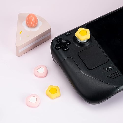 Miniatura 6 de GeekShare Silicone Steam Deck Thumb Grip Caps, Cute Star and Heart Shaped Joystick Cover Thumbstick Caps Compatible with Steam Deck Only, 4PCS -