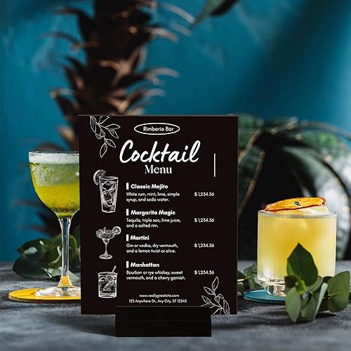 Miniatura 6 de UNIQOOO Paquete de 6 letreros acrílicos esmerilados en blanco para mesa de boda, 11 x 14 pulgadas, hoja acrílica para soporte de números de mesa