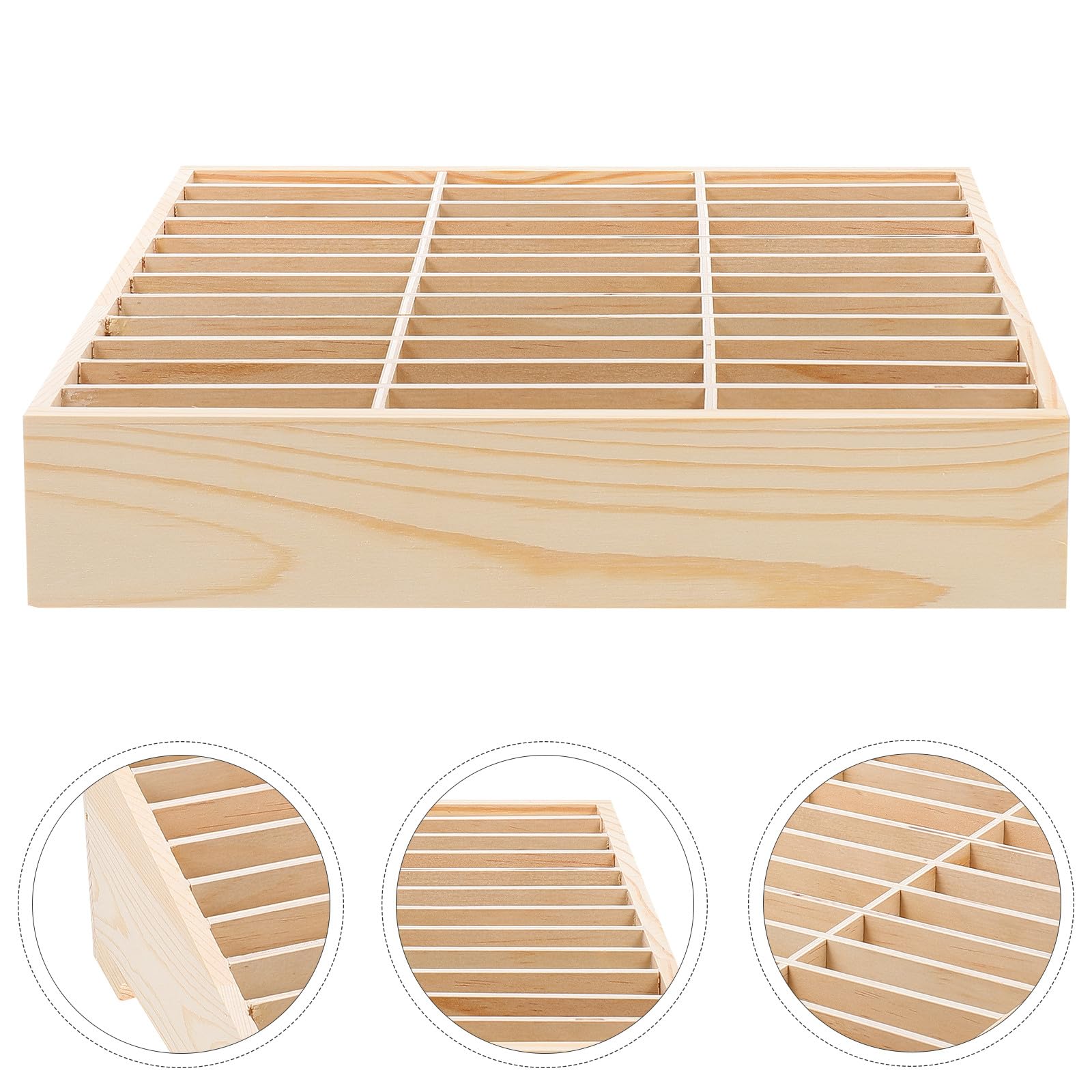 Scatola Portaoggetti Organizer da Scrivania per Cellulare Multi-griglia in Legno Semplice ed Elegante senza Sbavature, per Aula e Laboratorio