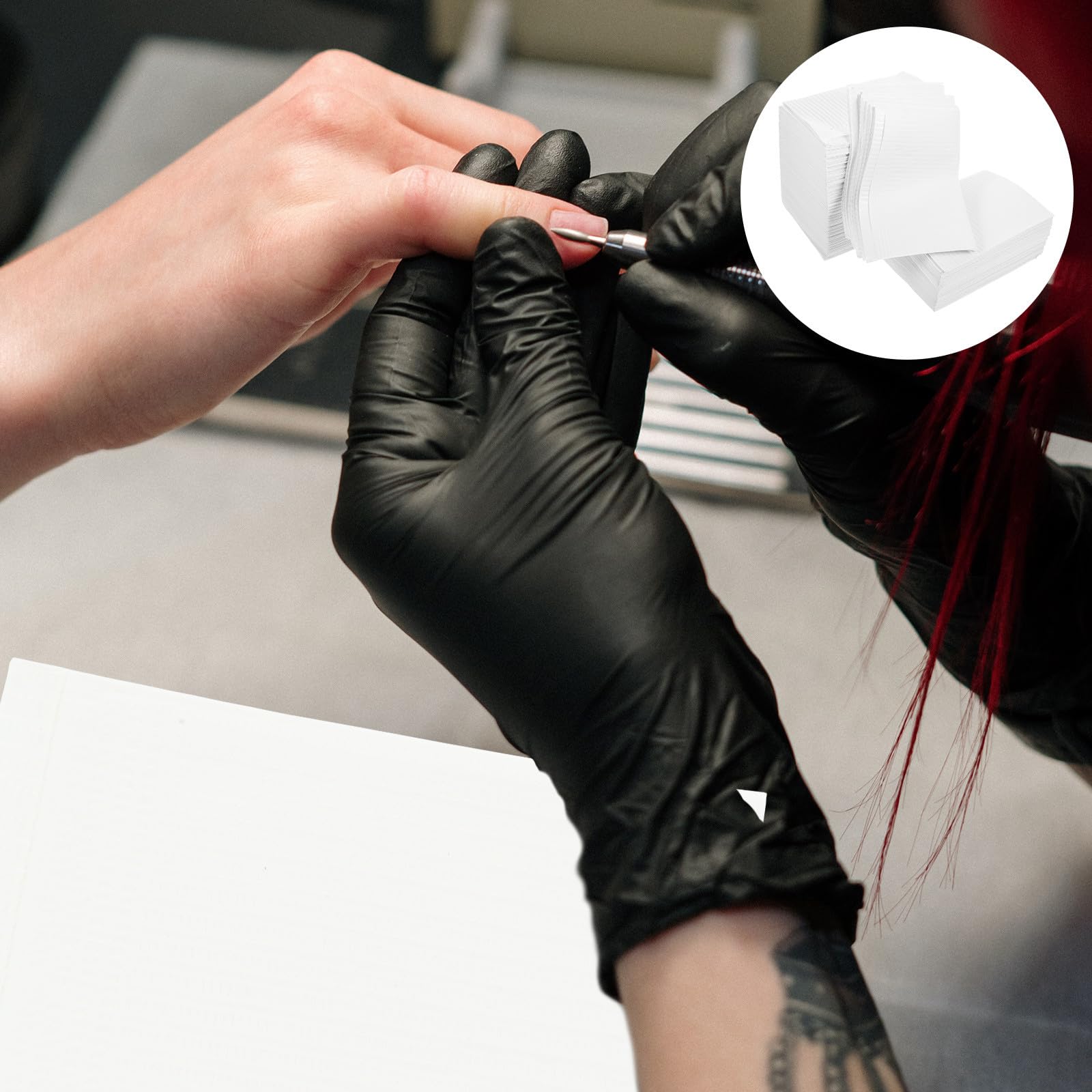 Tovagliette Manicure Monouso 125 Pezzi, Polpa Bianca per Tavolo | Nail Art e Saloni, Impermeabili e Assorbenti, Proteggono da Penetrazione Liquidi