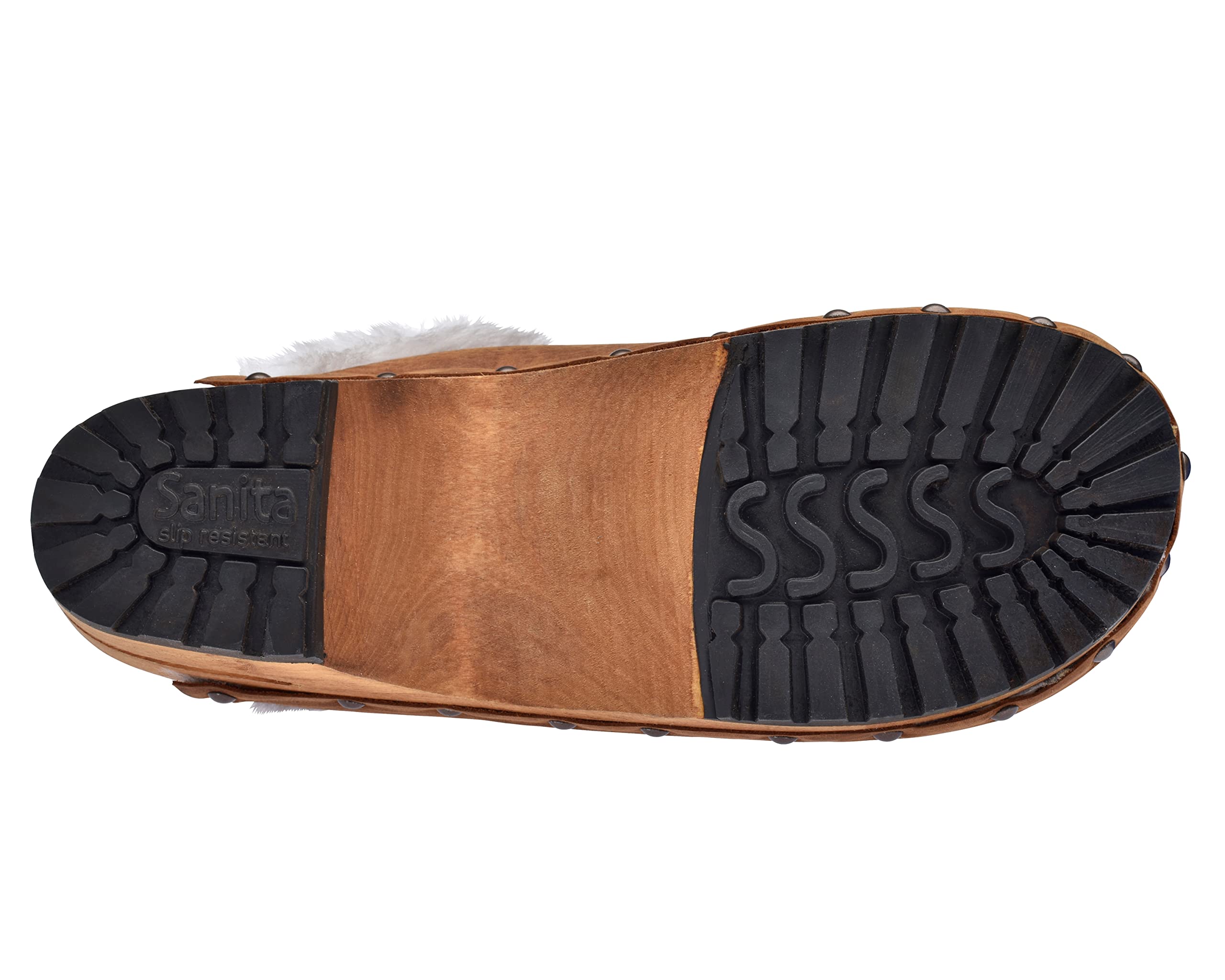Sanita Hese | Zoccoli Aperti da Donna | Zoccoli in Pelle con Suola in Legno | Prodotto Originale Fatto Mano | Suola sostenibile | Marrone | 36 EU