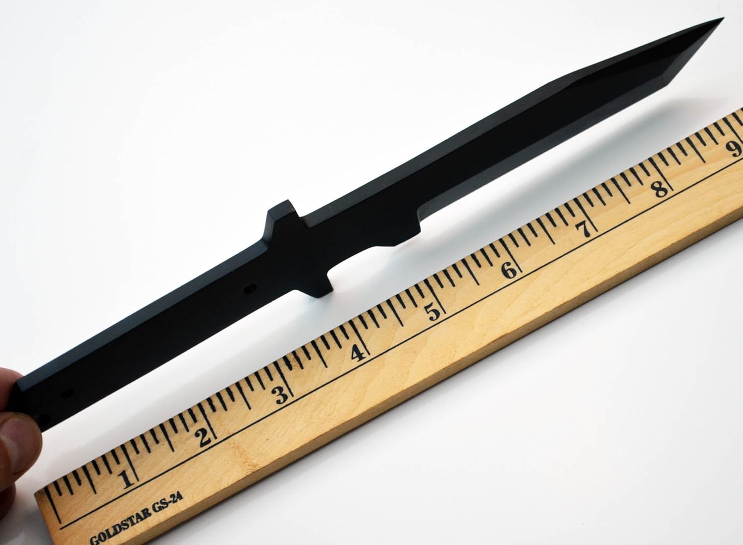 1095 High Carbon Steel Modern Tanto Tactical Knife Blank Blade Hunting Skinning Skinner 1095HC Black Powder Coated