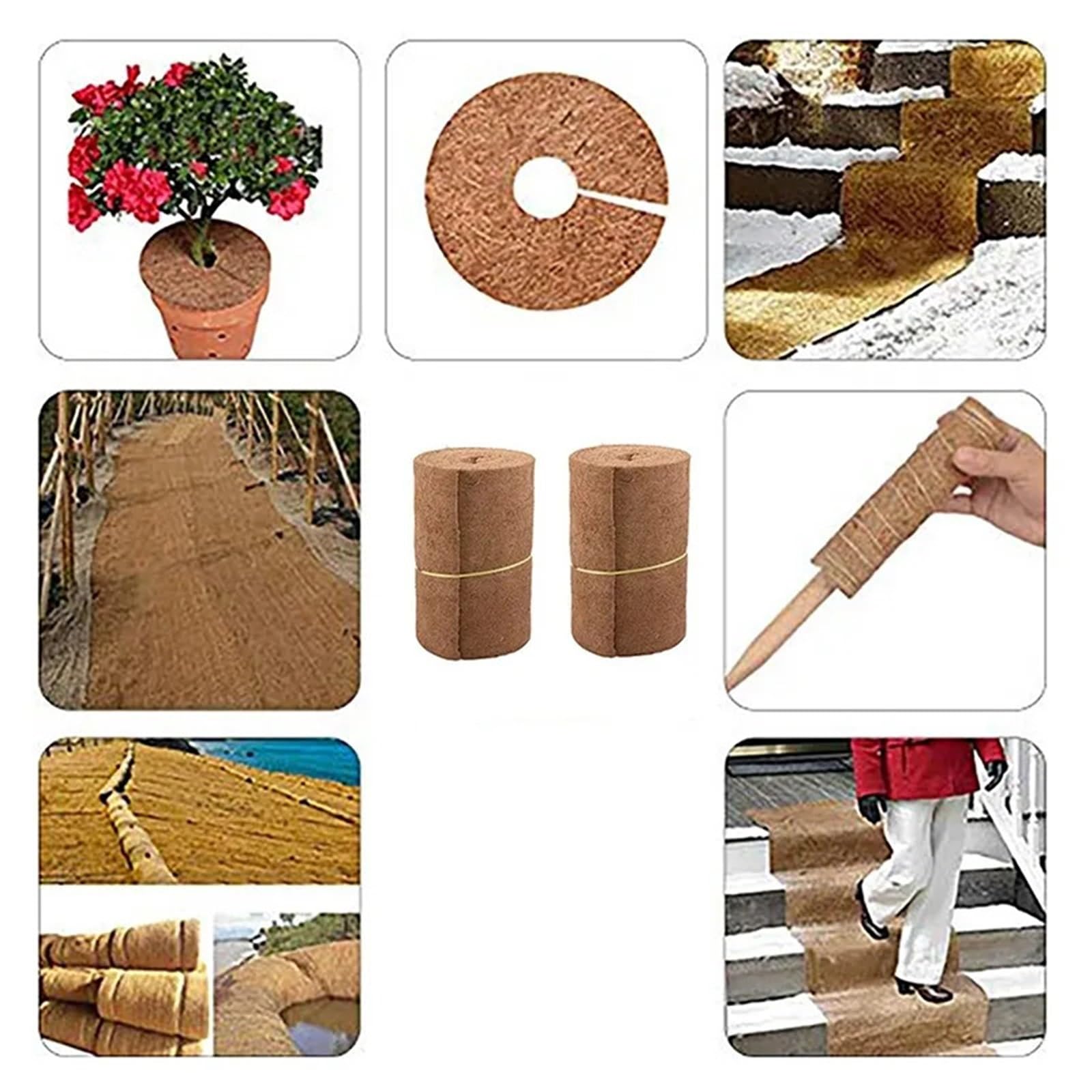 Rotolo di fibre vegetali Tappetino for rettili Forniture for lettiera Isolamento Cesto for fiori Fodera in fibra di cocco Foglio invernale(200cmx50cm)