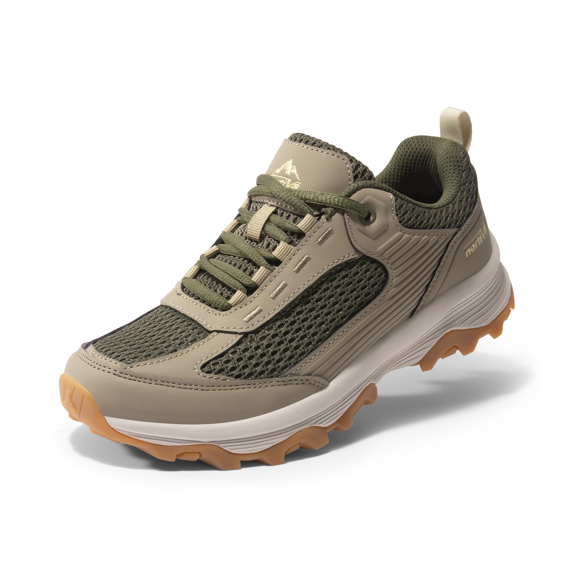 NORTIV 8 Women's Hiking Shoes Lightweight Breathable Mesh Walking Sneakers Outdoor Work Shoes,Size 8.5,Olive Green,SNHS243W