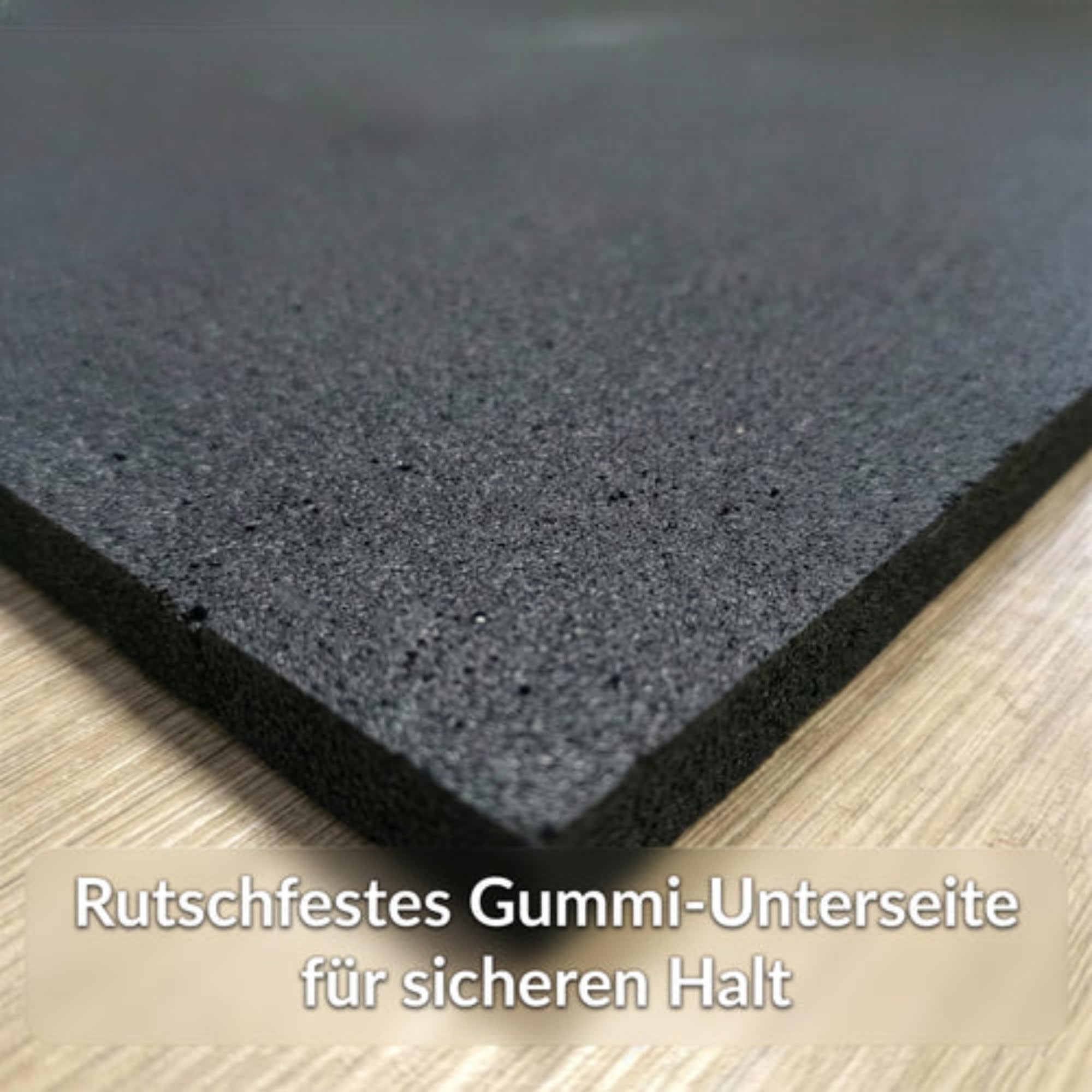 KARAT Schutzmatten Bodenschutzmatte 100 x 100 cm – 10 mm - Sportgeräte Matte Unterlegmatte Bodenmatte Gummimatte
