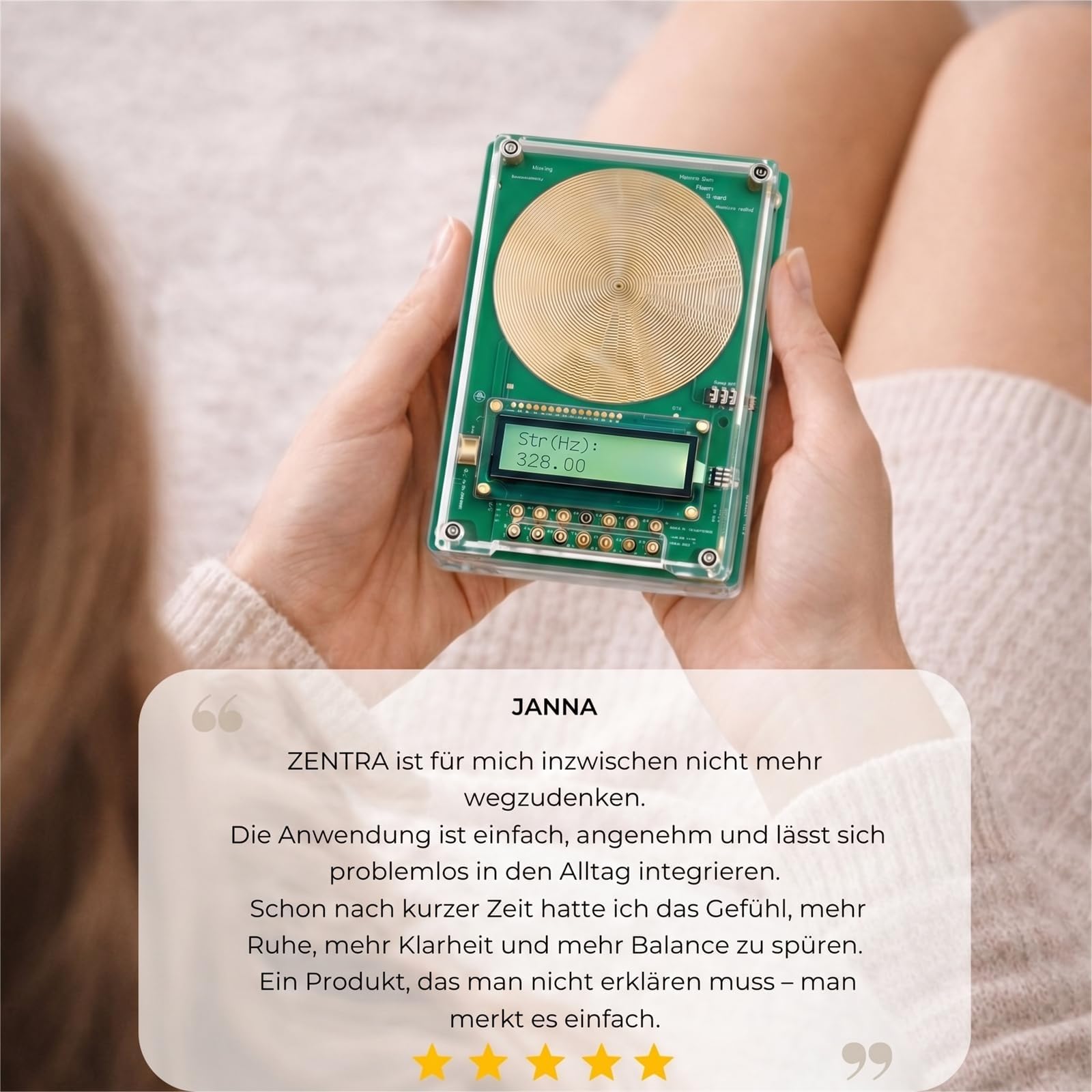 2026 Zentra One Smartes Frequenzgerät, Frequenz Gerät Zentra One mit USB-Anschluss und Bildschirm, Schumann Frequenz Generator für Schlafmittel, Entspannung(Grün)