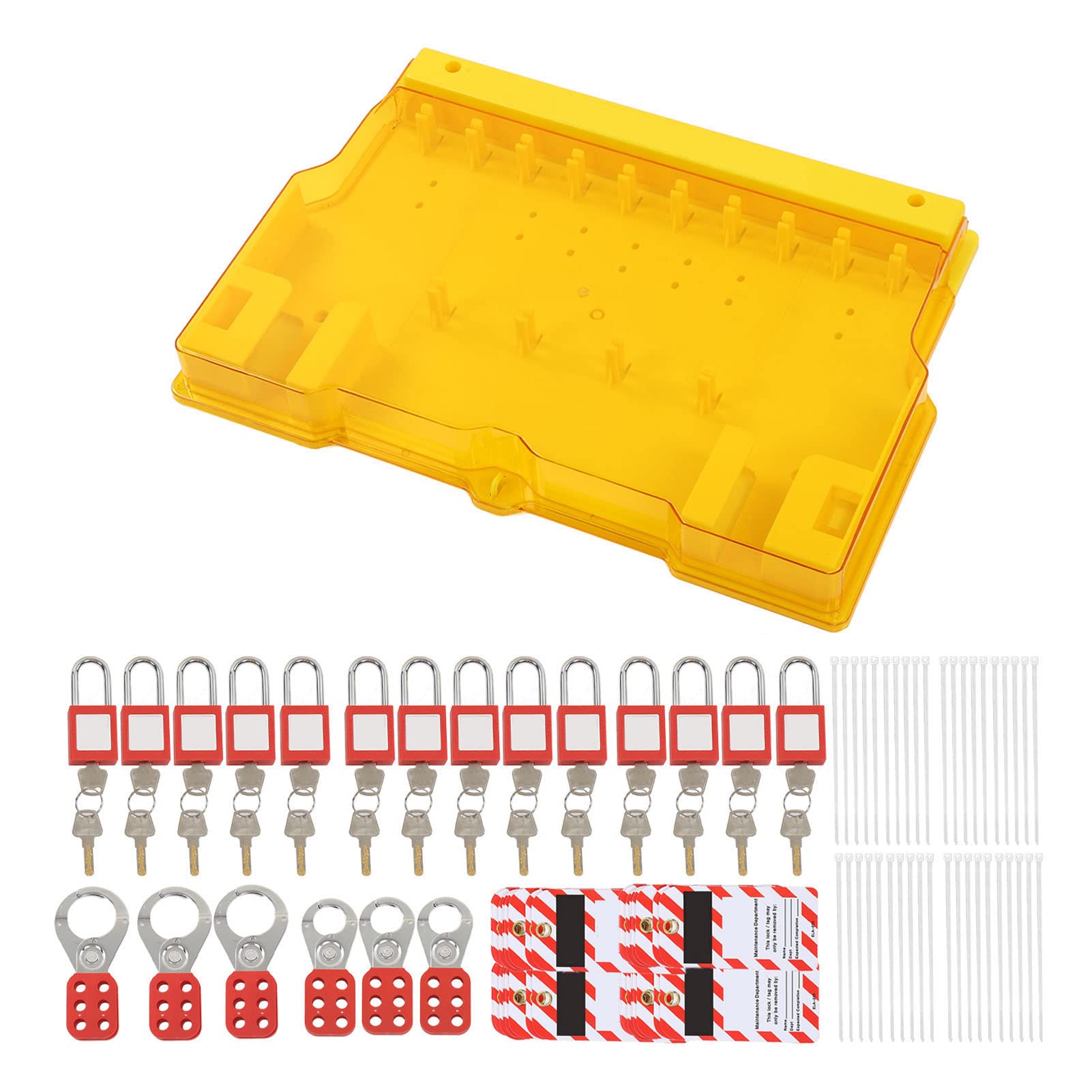 Kit de Bloqueo y Etiquetado, Kits de Bloqueo y Etiquetado de Seguridad Eléctrica, Estuche Profesional Portátil de una Pieza para Fábrica,Cerraduras y accesorios
