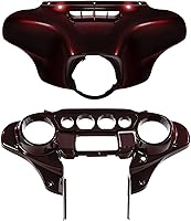 Vista 10 de Cubierta del velocímetro Carcasa interior exterior de nido de abeja negro con efecto decolorado CROMO PERSONALIZADO Compatible con Harley Touring