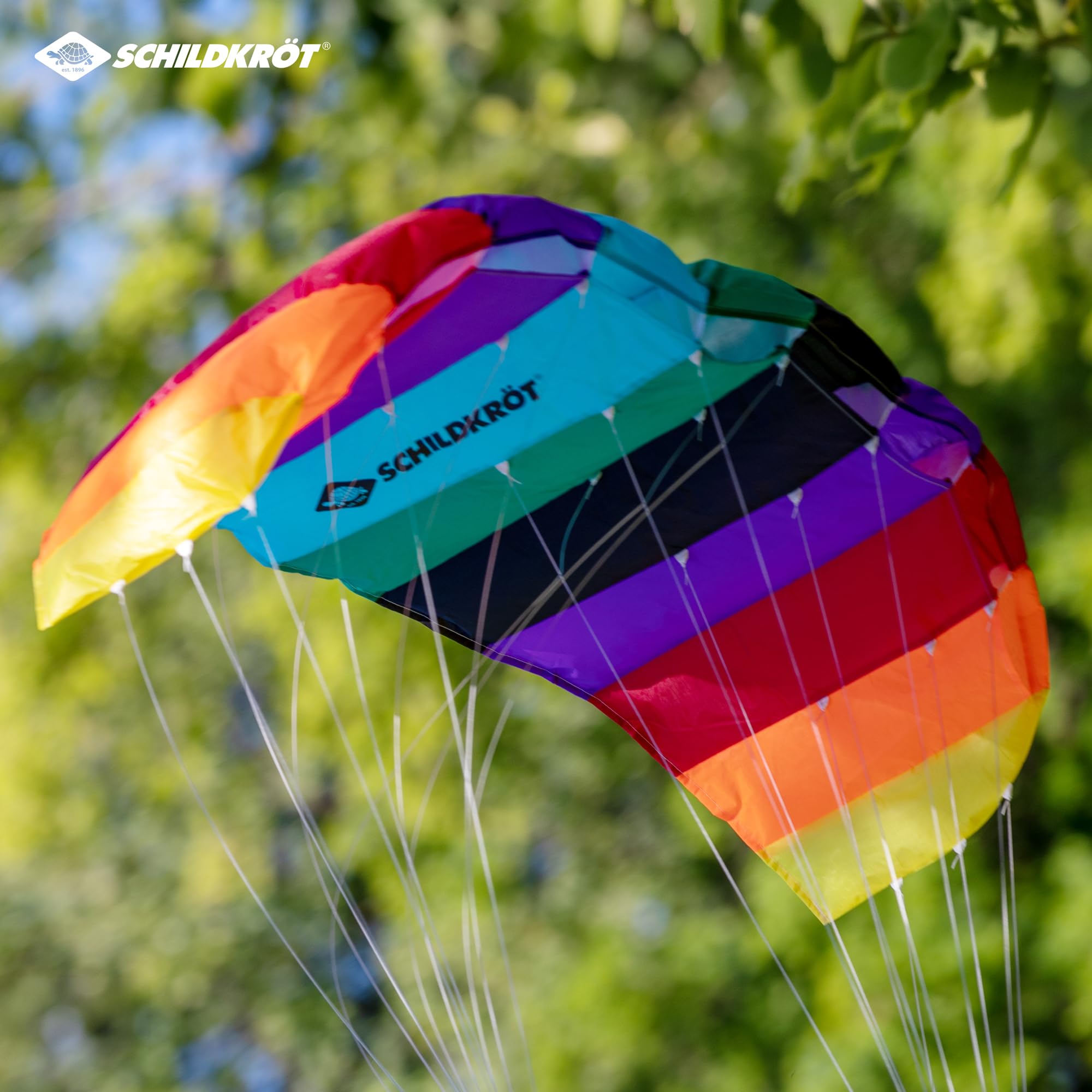 Schildkröt Cerf Volant de Sport 1.3, Aille de Traction à Deux Lignes, 55x125cm, Fils Polyester 25 KP, 2x25m