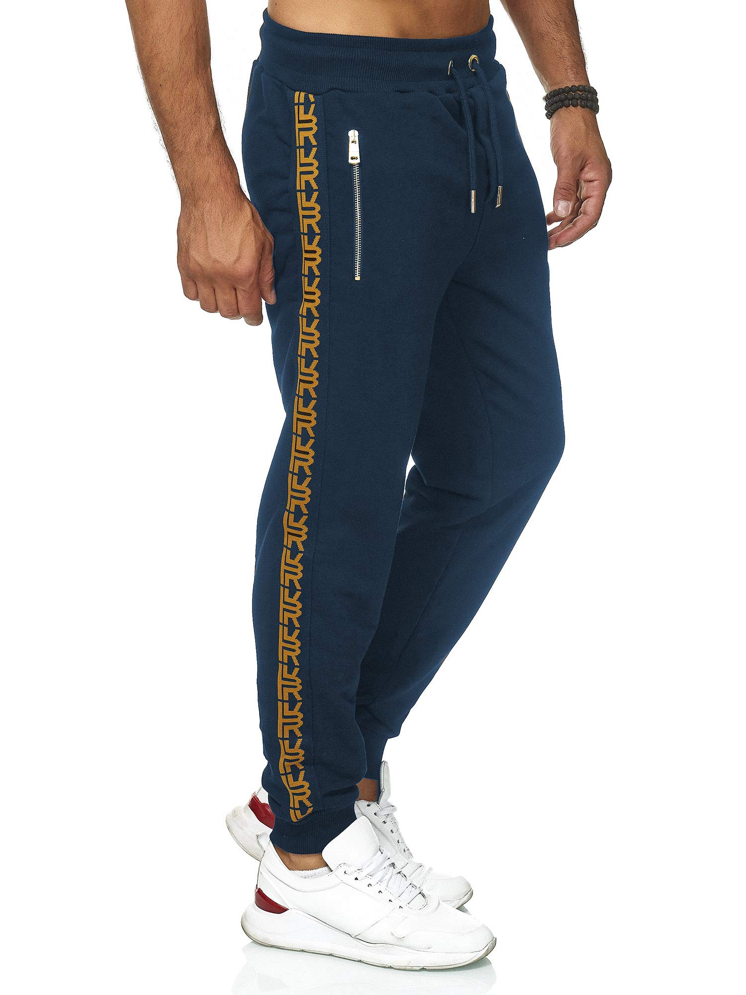 RED BRIDGE Pantalone da Tuta da Uomo Joggers Cotone Polsino Tasche con Cerniera