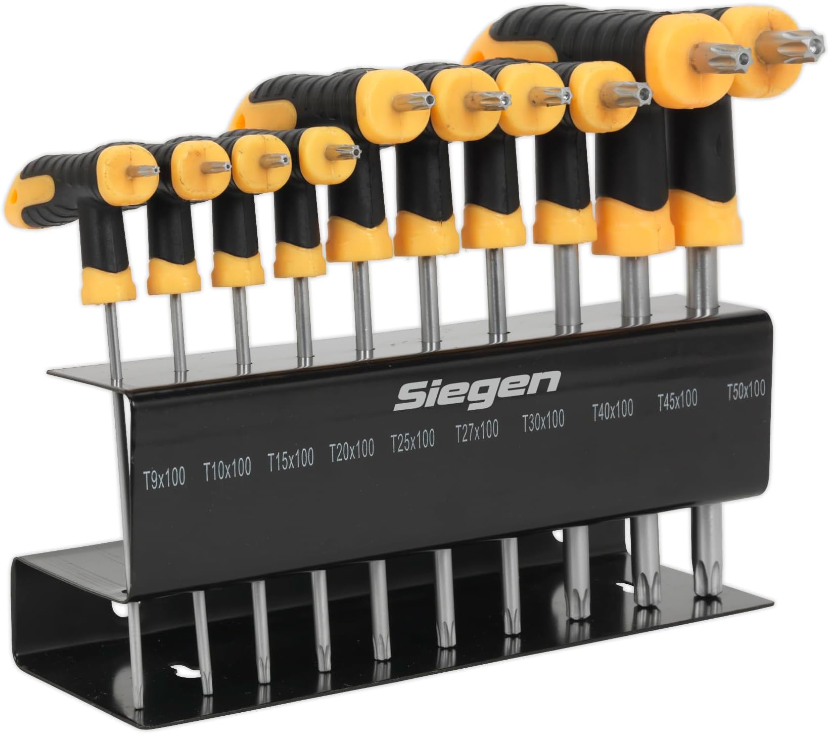 Sealey Siegen S01151 10pc T-Handle TRX-Star Key Set, Silver