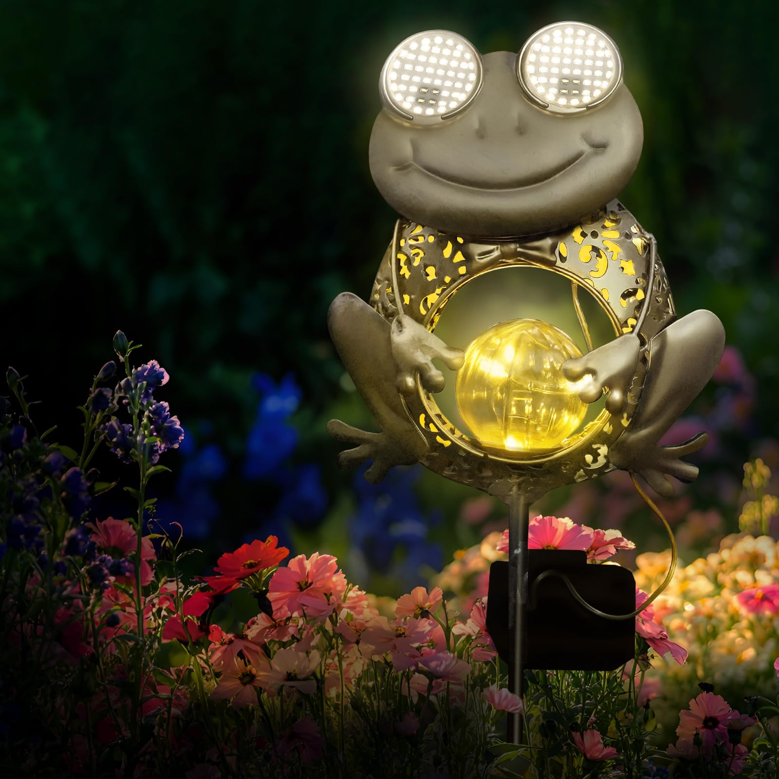SRNPMIU Luci solari per esterni, decorazioni solari per esterni, decorazioni da giardino, impermeabili IP65, regali per donne e mamme, per cortile, patio, prato, vialetto, paesaggio