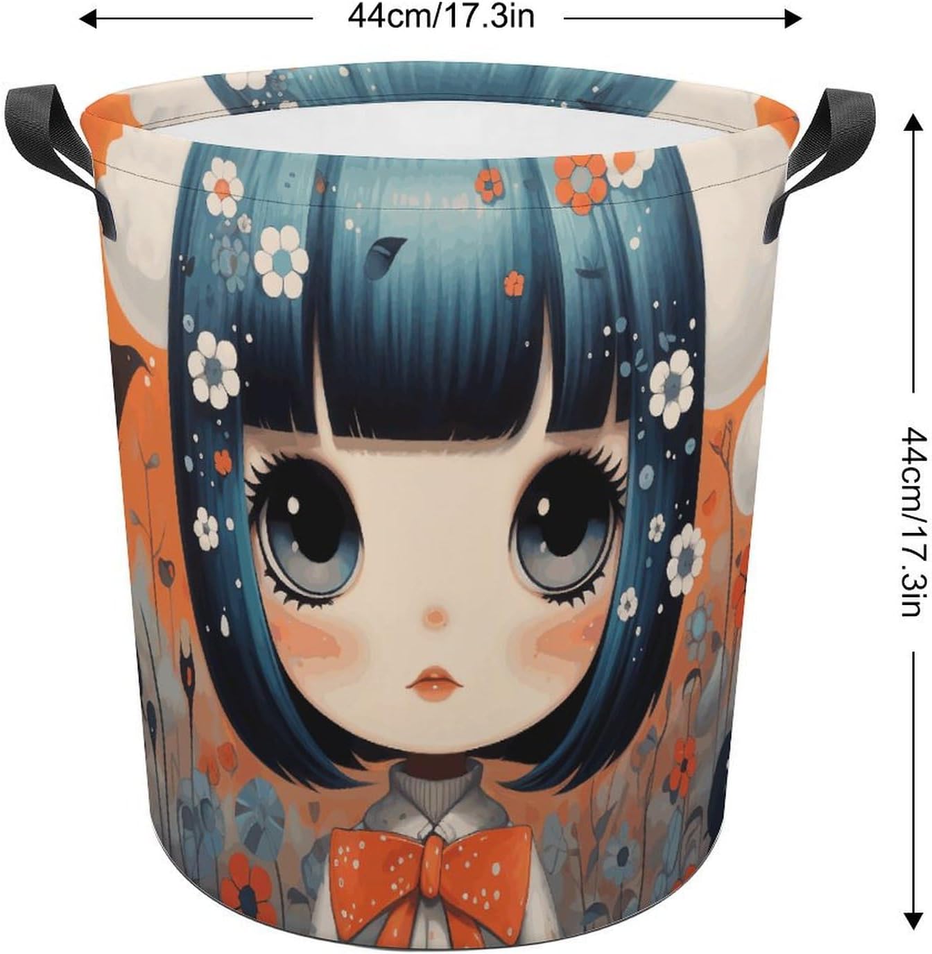 Laundry Hamper with Handles Waterproof Collapsible Laundry Basket Anime Pictures Clothes Hamper for Bathroom Bedroom image 2