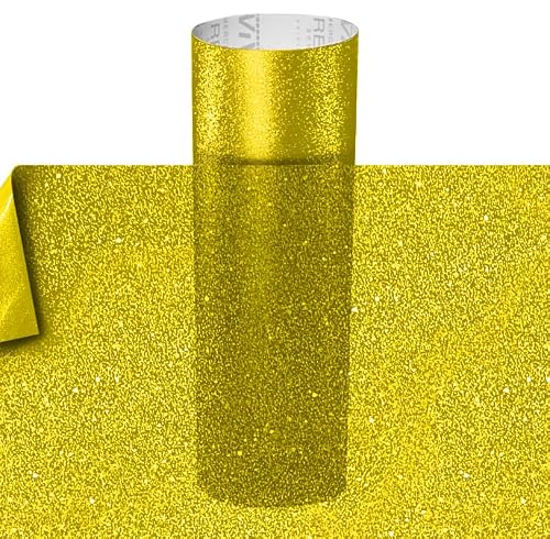 VViViD Frosted Matte Etched Adhesive Craft Window Vinyl Roll (12" x 7ft, Gold)