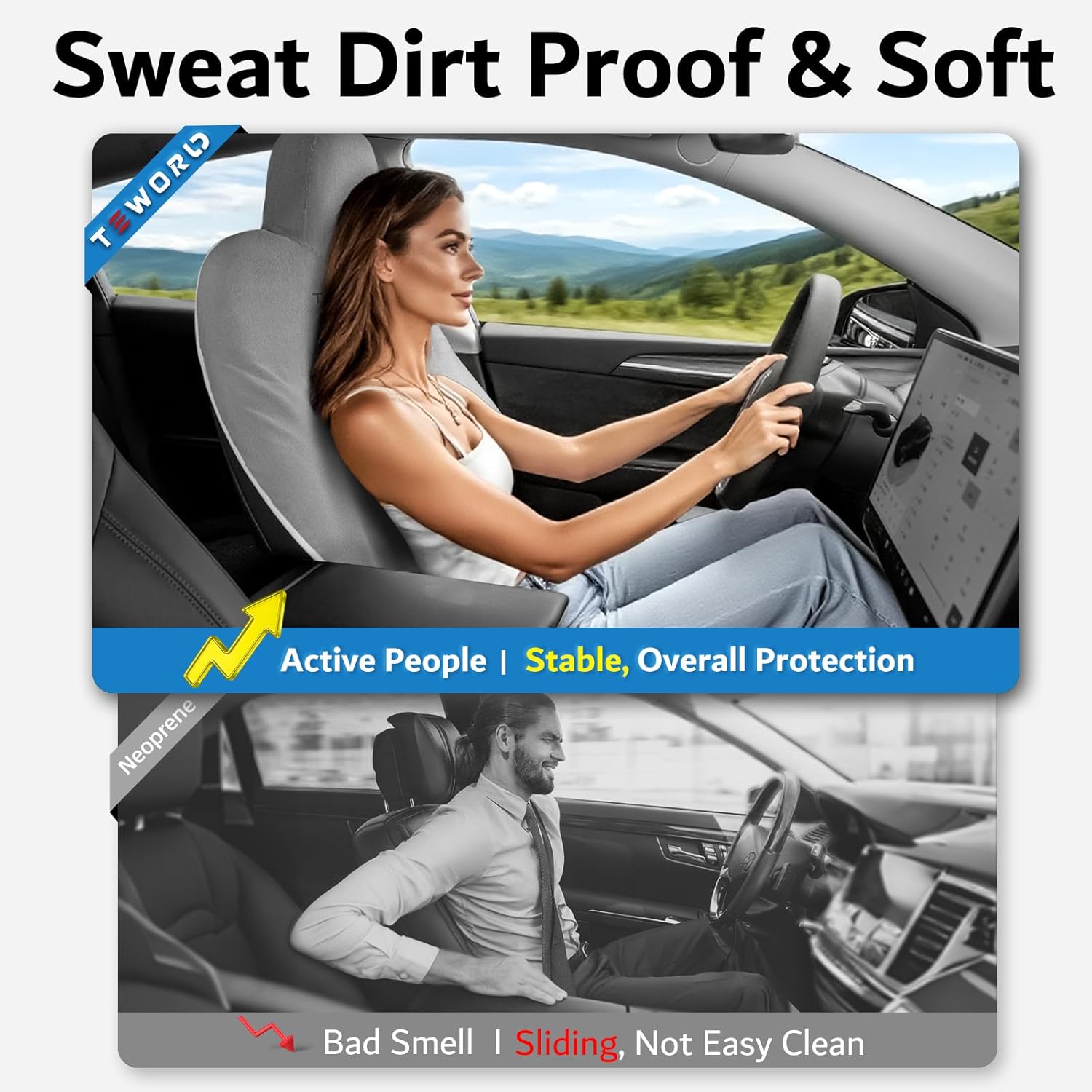 Tesla Model 3/Y/S/X Interior Cleaning and Protection Bundle - Vegan Leather Cleaner & Premium Towel Tesla Seat Covers for Model 3/Y