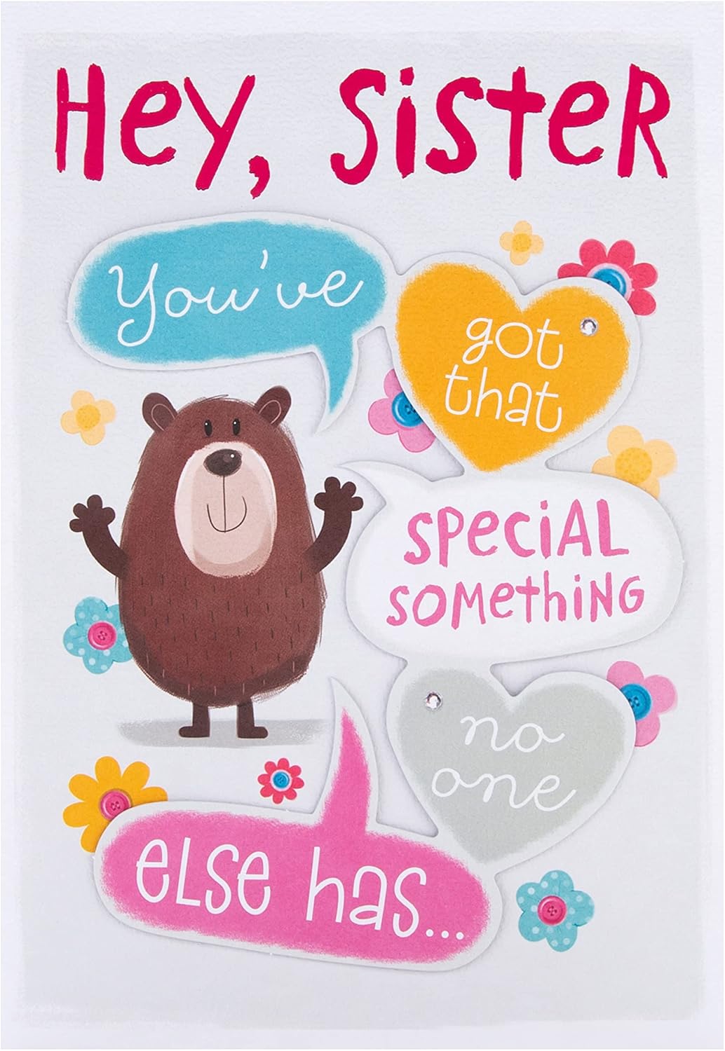 Hallmark Birthday Card for Sister - Cute 'Special Something' All About Gus Design