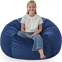 Vista 62 de Silla de Puf de 3 pies, Sillas de Puf Cómodas con Relleno de Espuma Viscoelástica, Sofá de Puf Esponjoso con Funda de Terciopelo Holandés, Sillas