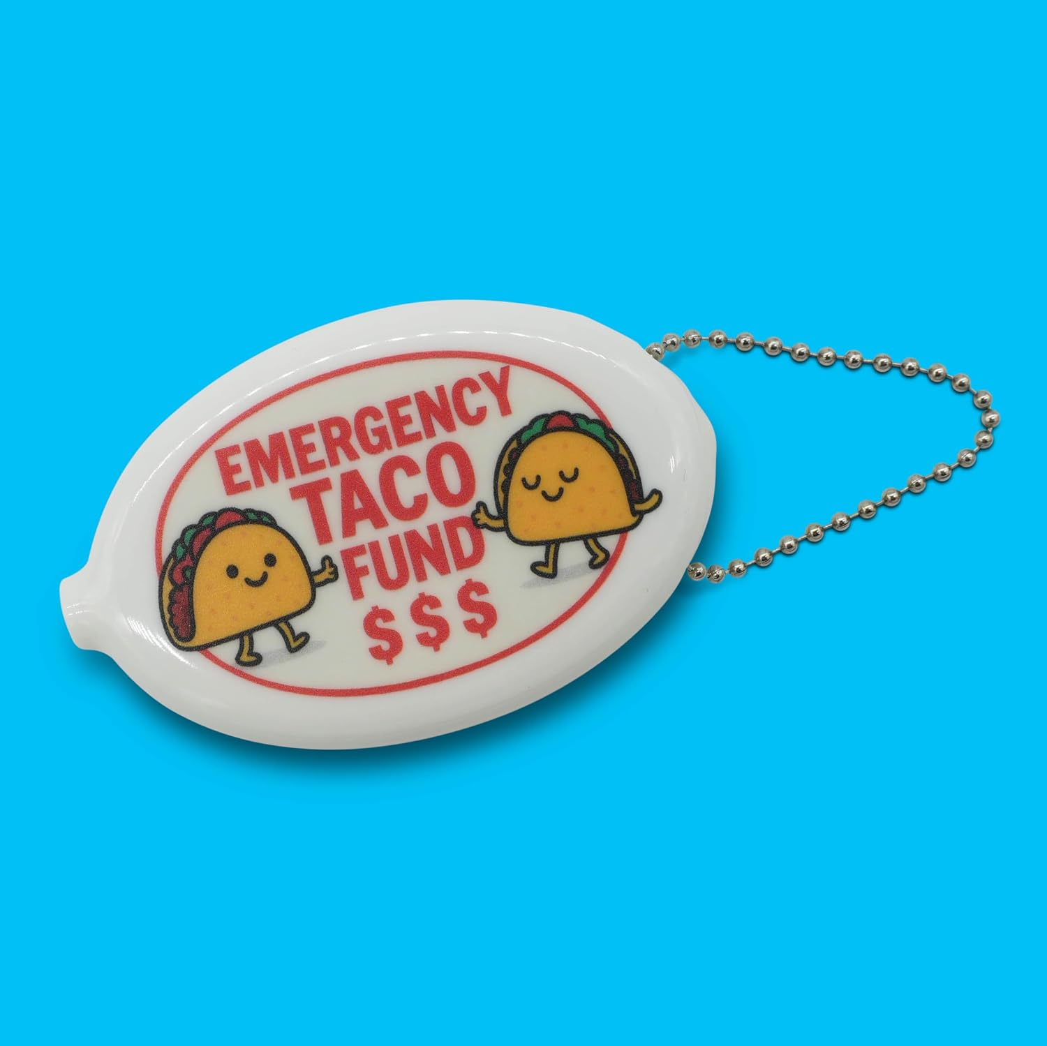 Emergency Taco Fund Coin Purse Keychain – Funny Mini Wallet for Loose Change, Cute Novelty Gift for Men & Women image 5