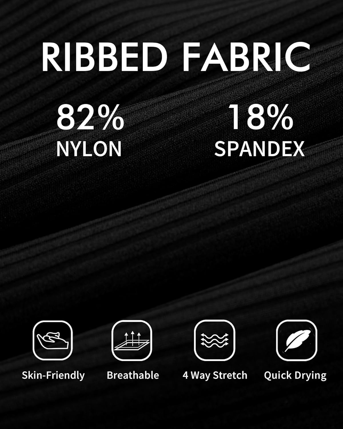 ANFILIA Womens Two Piece Ribbed Tankini Swimsuits Scalloped Tankini Tops with Bottoms Tummy Control Bathing Suits - Image 5