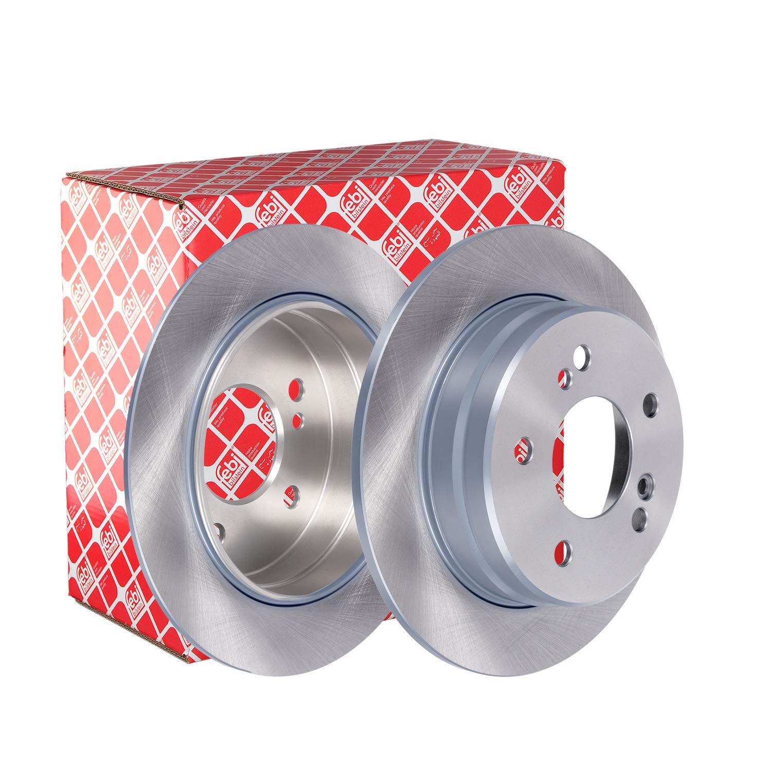 febi bilstein 08138 Brake Disc Set (2 Brake Disc) rear, full, No. of Holes 5